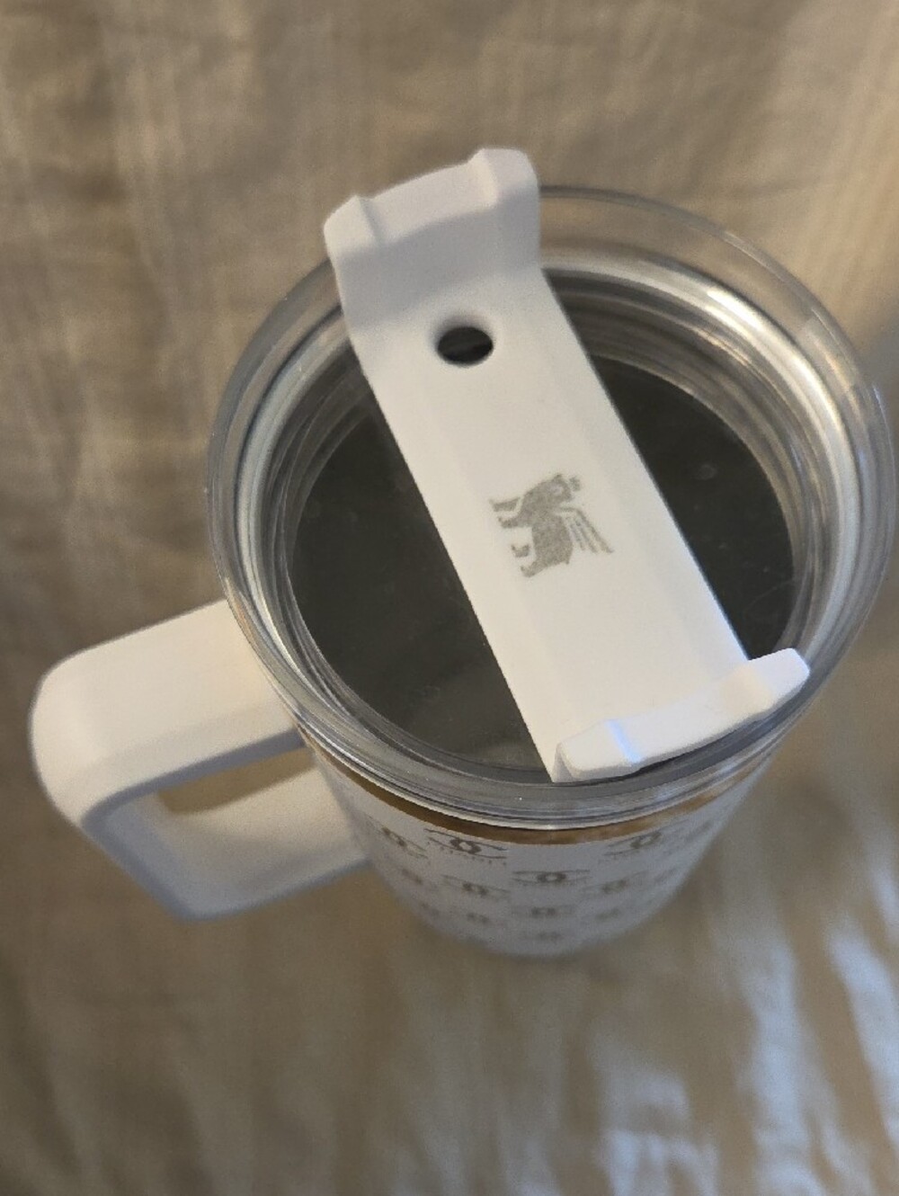 Stanley CUP White and Gold Chanel CC Branded Travel Mug 40 OZ - Picture 5 of 6